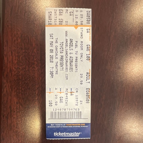 Angels airwaves ticket stub - ticket,